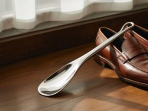 shoe horn and borwn shoes